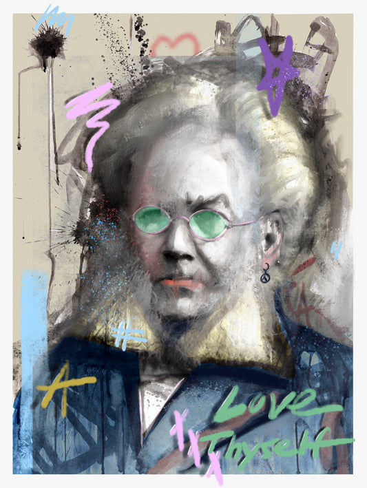 Henrik Ibsen - Mixed Media/watercolour
