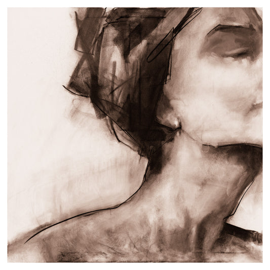 Woman in Sepia - Mixed Media/Charcoal