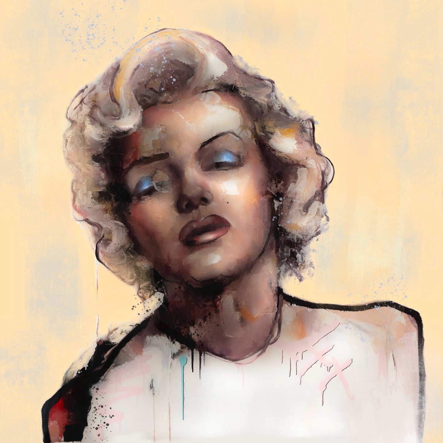 Marilyn Monroe - Mixed Media/Akvarell