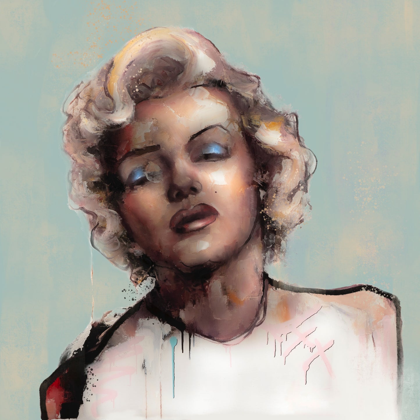 Marilyn Monroe - Mixed Media/Akvarell