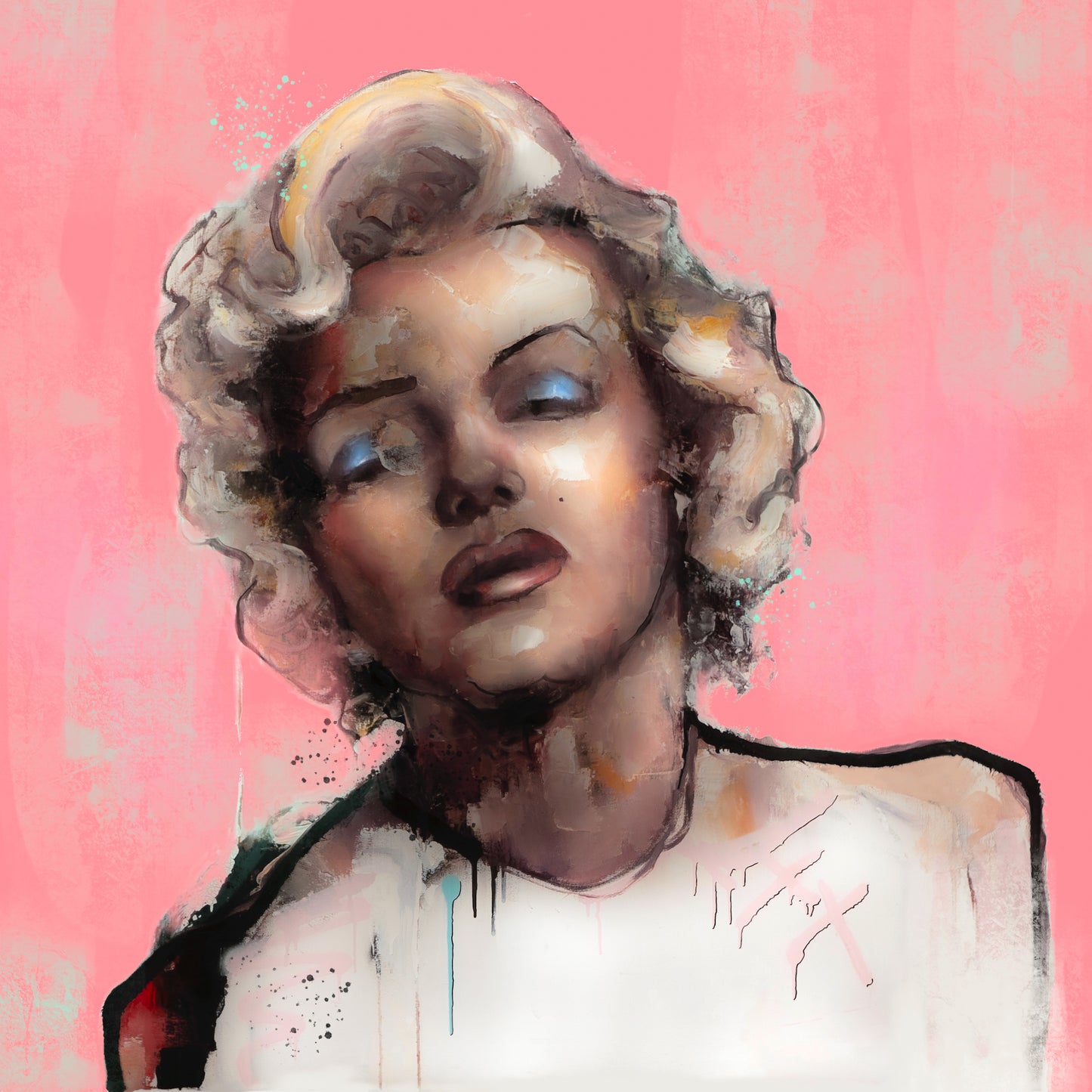 Marilyn Monroe - Mixed Media/Akvarell